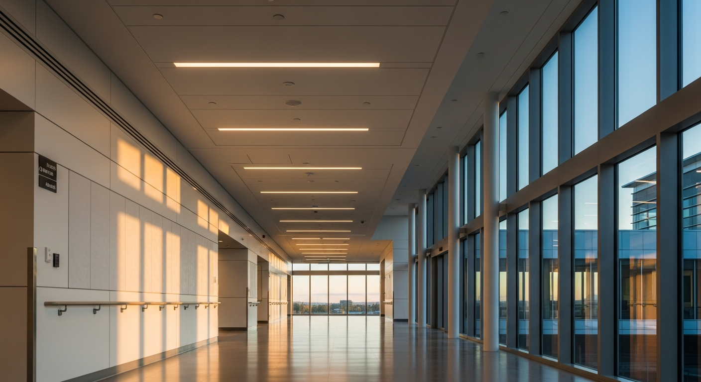 Modern hospital exterior